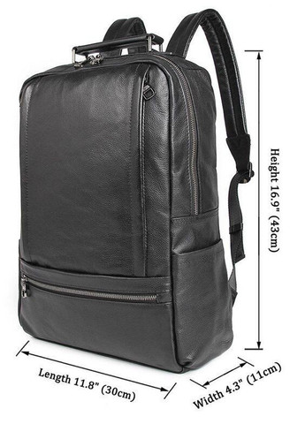 Чоловік шкіряний рюкзак 14949 Чорний Vintage (269994153)