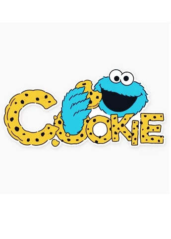 Кепка Снепбек Коржик Cookie Monster печеньковый монстр с прямым козырьком Унисекс WUKE One size Brand Снепбек (258672761)