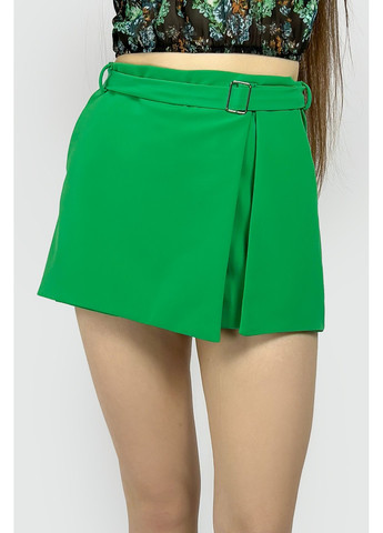 Зеленая повседневный однотонная юбка Pull & Bear на запах