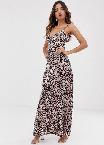 Черное платье-комбинация Asos