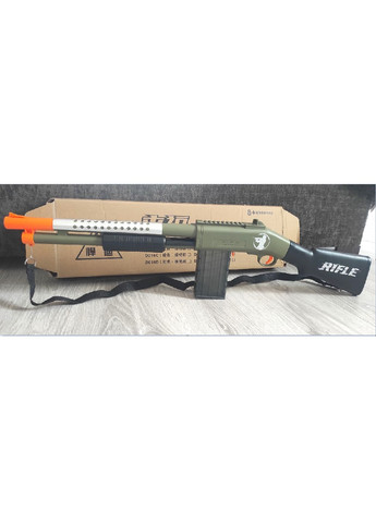 Дробовик игрушечный автомат оружие на пулях Nerf длина 85 см 20 пуль для детей пластик (474507-Prob) Зеленый Unbranded (258617701)