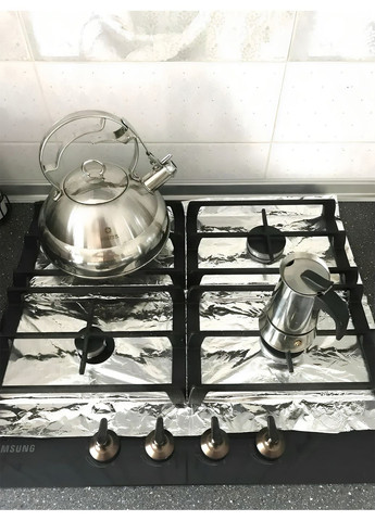 Фольга защитная алюминиевая для газовых плит 25х30 см Kitchen Master (264640026)