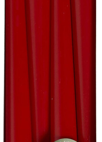 Свічка столова конусна 24.5х2.4см червона 4шт. (BOL-350941) Bolsius (263945498)