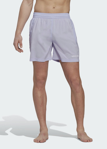 Мужские светло-фиолетовые пляжные плавки adidas