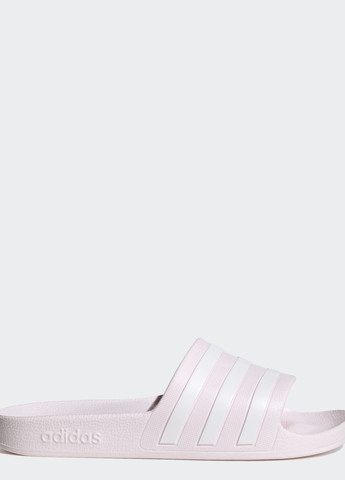 Розовые спортивные женские шлепанцы adidas с логотипом