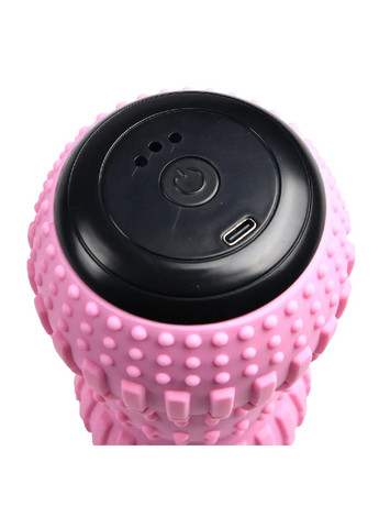 Масажер масажний м'яч для тіла вібраційний подвійний 4 режими пластик силікон 17,5х9х9 см (476065-Prob) Рожевий Unbranded (276056968)