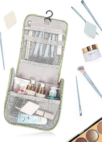 Складной дорожный органайзер сумка косметичка для хранения вещей косметики аксессуаров 20х19х8 см (476094-Prob) Бежевый Unbranded (276310941)