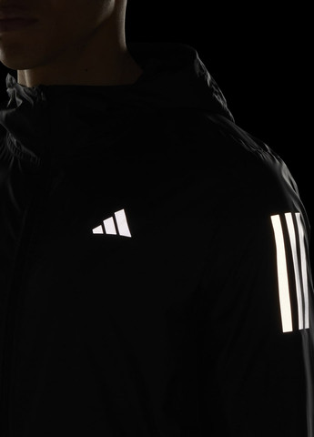 Чорна демісезонна вітровка own the run adidas