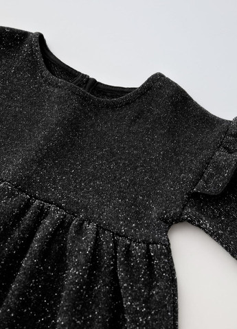 Чёрное детское платье трикотажное 0485/601 черный Zara (277923090)