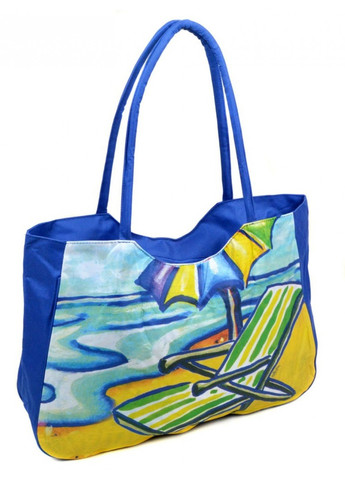 Жіноча синя пляжна сумка / 1328 blue Podium (261771724)