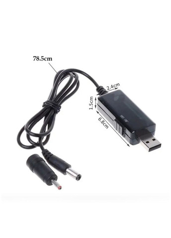 Кабель USB-DC для роутера 9V/12V з перемикачем, живлення від PowerBank, DC 5.5×2.1 No Brand (276069656)