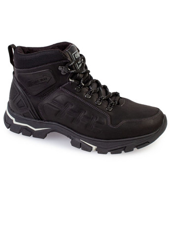 Черные зимние ботинки мужские бренда 9501026_(1) One Way