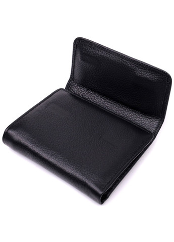 Симпатичний жіночий гаманець із монетницею з натуральної шкіри 19481 Чорний st leather (277980416)