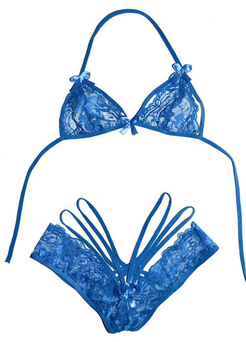 Синій демісезонний еротичний комплект Langsha