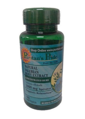 Puritan's Pride Valerian Root 1000 mg 90 Softgels Puritans Pride (256722291)