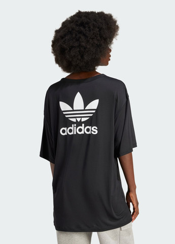 Черная всесезон футболка trefoil adidas
