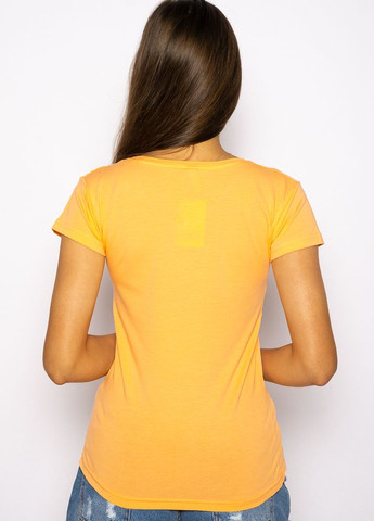 Персиковая летняя футболка женская базовая (персиковый) Time of Style