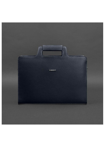 Жіноча шкіряна сумка для ноутбука і документів темно-синя Краст BN-BAG-36-NAVY-BLUE BlankNote (263605889)