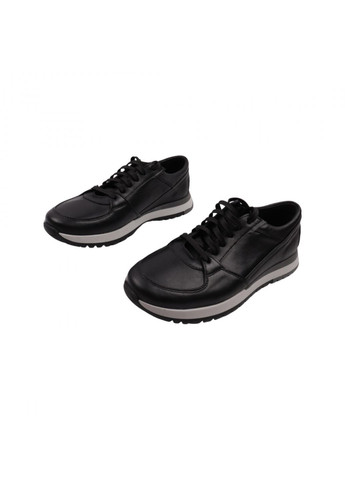 Чорні кросівки чоловічі чорні натуральна шкіра Vadrus 414-22DTS