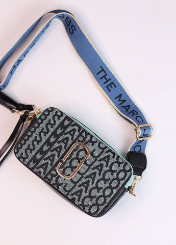 Сумка классическая с лого Marc Jacobs logo turquoise/black Vakko (260585715)