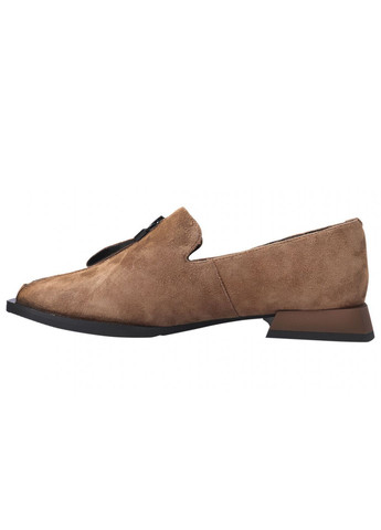Туфлі жіночі з натуральної замші, на низькому ходу, капучино, Brocoly 309-21dtc (257429104)