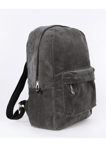 Женский небольшой городской рюкзак из вельветовой ткани темно серого цвета No Brand (258591339)