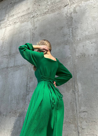 Зелена жіноча сукня муслін No Brand