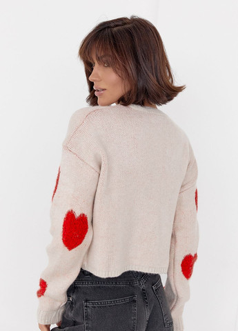 Красный демисезонный свитер женский No Brand