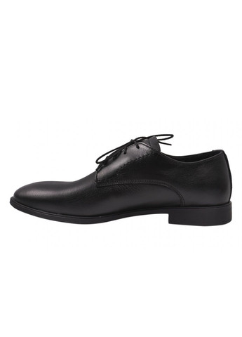 Туфлі чоловічі з натуральної шкіри, на низькому ходу, на шнурівці, колір чорний, Україна VAN KRISTI 90-21/22dt (257437538)