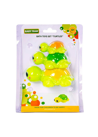 Набір іграшок для ванни "Черепашки", 3 шт. колір різнокольоровий ЦБ-00193881 Baby Team (259422969)
