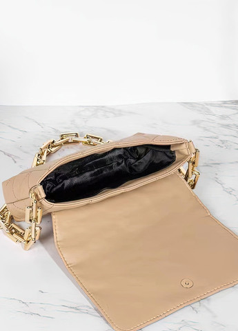 Женская маленькая сумка клатч через плечо / трендовая сумочка Бежевая 65000 DobraMAMA (258050543)