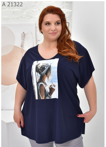 Жіноча футболка великого розміру SK - (259164635)