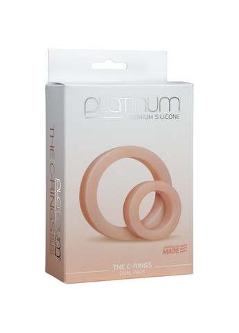 Набор эрекционных колец Platinum Premium Silicone - The C-Rings - White Doc Johnson (277234826)