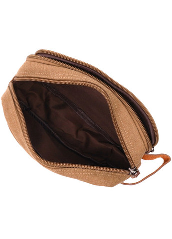 Барсетка для мужчин на два отделения из качественного текстиля 22235 Коричневый Vintage (267925313)