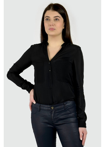 Черная летняя блуза 0984/190/800 Bershka