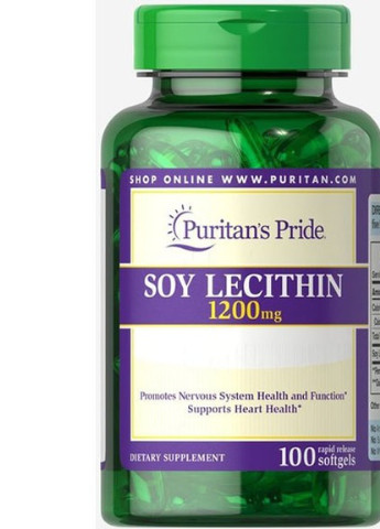 Puritan's Pride Soy Lecithin 1200 mg 100 Softgels Puritans Pride (256719900)