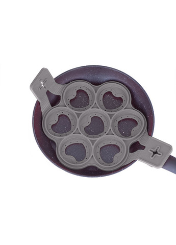 Силиконовая форма для приготовления оладий и яичницы в форме сердца Cake Maker A-Plus (263678411)