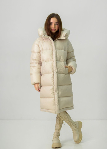 Айворі зимнє Зимове пальто для дівчинки айворі 127030 No Brand