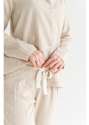 Бежевая всесезон пижама женская home - charly бежевый xl кофта + брюки Lotus