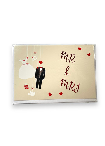 Открытка поздравительная на свадьбу "Mr.&Mrs." Melinera (267501282)