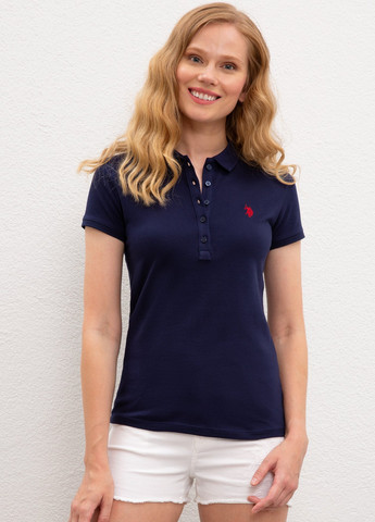 Темно-синя футболка жіноча U.S. Polo Assn.