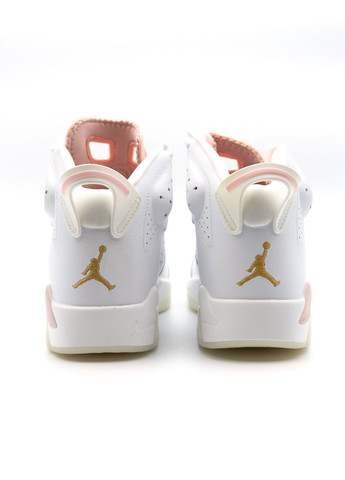 Білі осінні кросівки жіночі white pink, вьетнам Nike Air Jordan 6 Retro