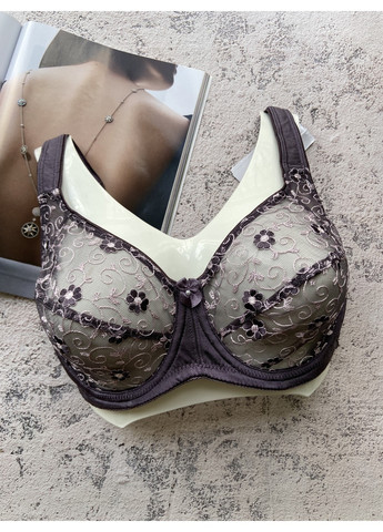 Фиолетовый бюстгальтер больших размеров, прозрачный лифчик на чашку е фиолетовый Lanny Mode
