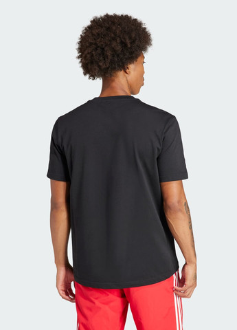 Черная футболка adicolor trefoil adidas