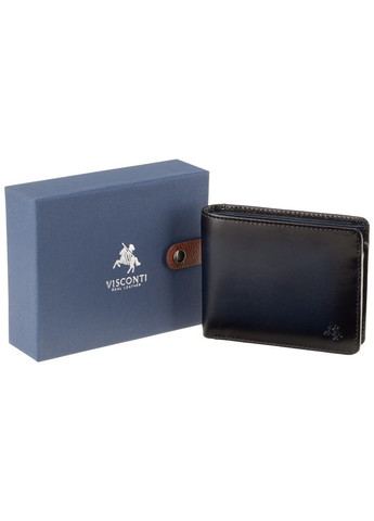 Мужской кожаный кошелек AT60 Arthur c RFID (Burnish Blue) Visconti (261856041)