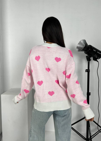 Светло-розовый демисезонный свитер Украина UM Butik