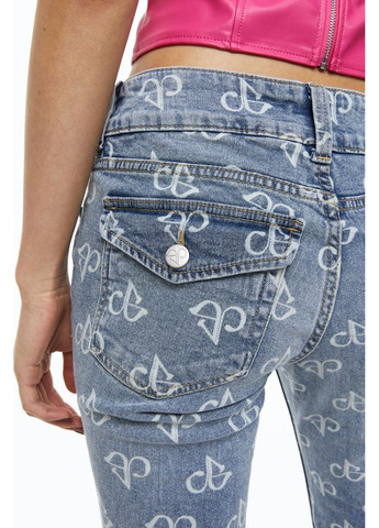 Жіночі джинси кльош з принтом H&М (10040) 32 Сині H&M - (258744248)