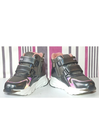 Дитячі черевики для дівчинки утеплені на плюші 65660ТН срібні Weestep (263064126)