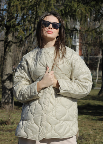 Світло-бежева демісезонна куртка жіноча new color NewColor