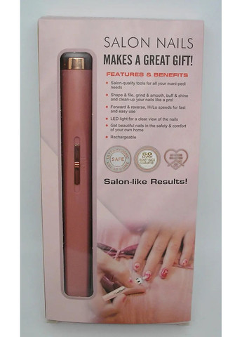 Фрезер для маникюра и педикюра Flawless Salon Nails с встроенным аккумулятором зарядка от ЮСБ USB No Brand (260661286)